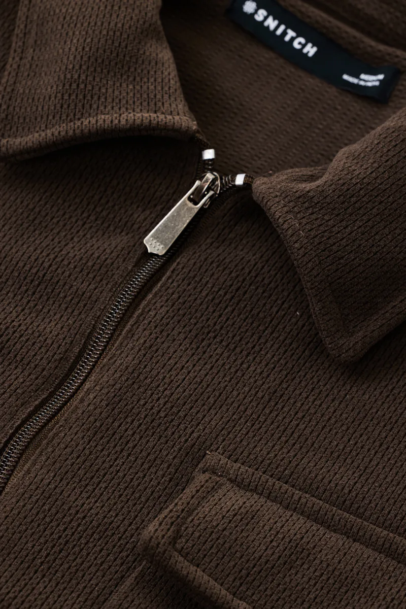 Double Pocket Stretch Zipper Jacket-4